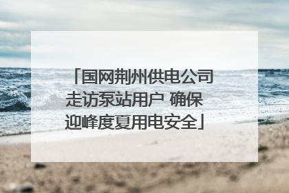 国网荆州供电公司走访泵站用户 确保迎峰度夏用电安全